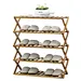 5 Layers Wood Collapsible Shoe Rack